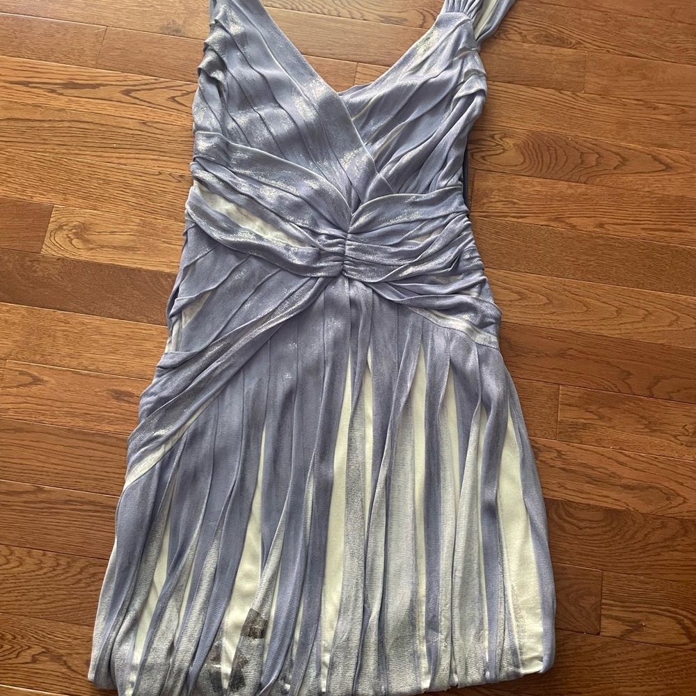 Anna Molinari Dress in Silver and Cream